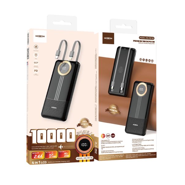 MOXOM Power bank 10000mAh 2.4A MX-PB138, crna - BAT9376