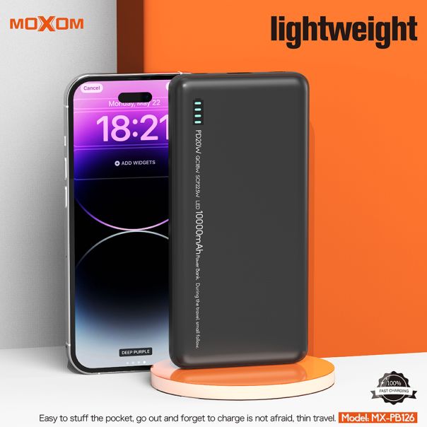 MOXOM Power bank 10000mAh 2.4A MX-PB126, crna - BAT9388