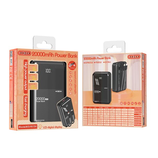 MOXOM Power bank 20000mAh 2.4A MX-PB154, crna - BAT9389