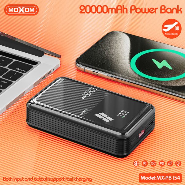 MOXOM Power bank 20000mAh 2.4A MX-PB154, crna - BAT9389