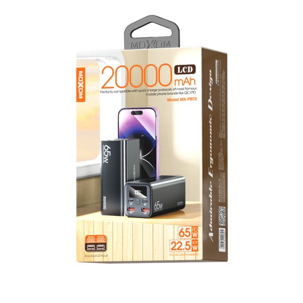 MOXOM Power bank 20000mAh MX-PB72, crna - BAT9390