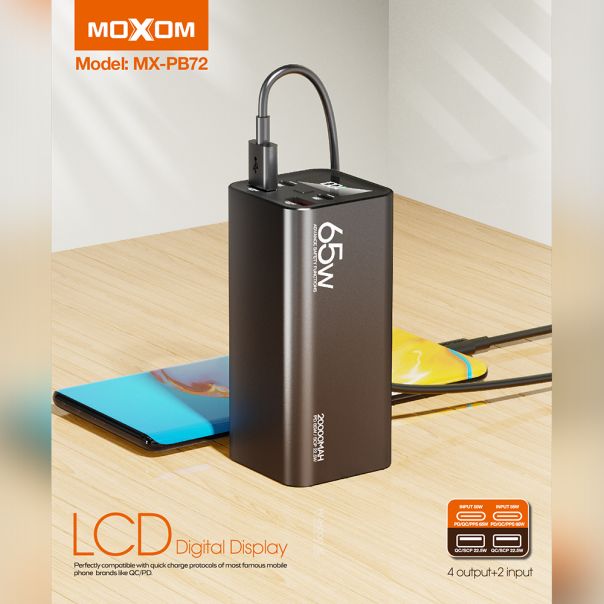 MOXOM Power bank 20000mAh MX-PB72, crna - BAT9390