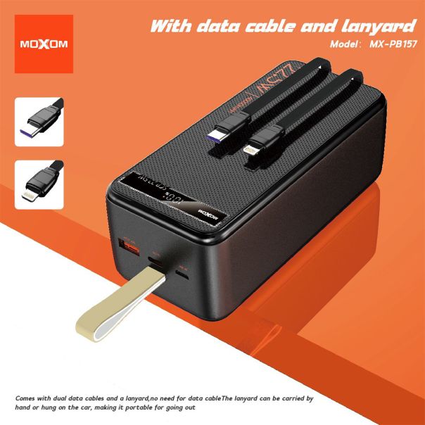 MOXOM Power bank MX-PB157 20W PD+22.5W 2.4A QC 40000mAh 3A - BAT9395