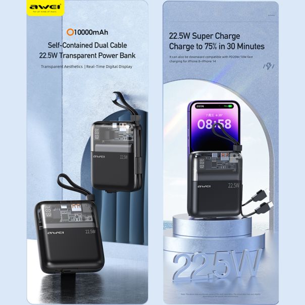 AWEI Power bank P149K 10000mAh, crna - BAT9419