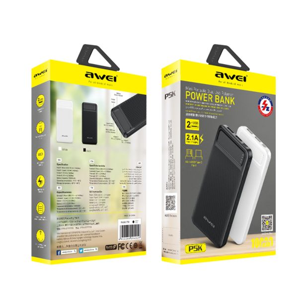 AWEI Power bank P5K 10000mAh, crna - BAT9420