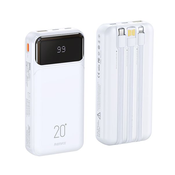 REMAX Power Bank Reyluck Series RPP-686 brzo punjenje 2.1A 20000mAh, bela - BAT9423