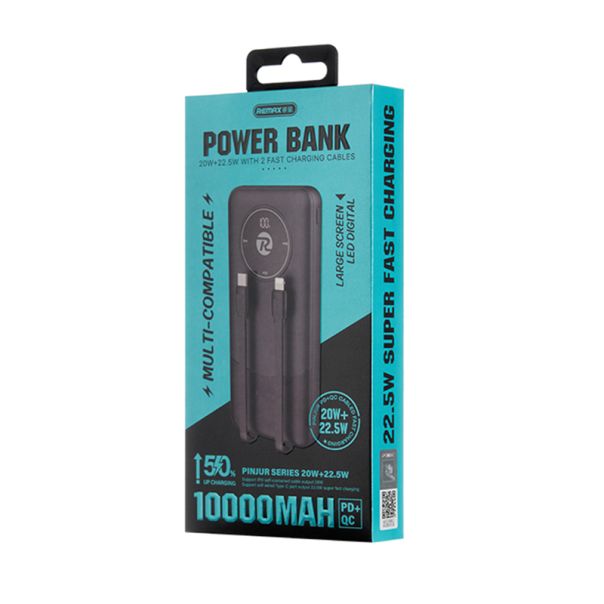 REMAX Power Bank RPP-37 20W PD+22.5W QC 10000mAh, crna - BAT9426