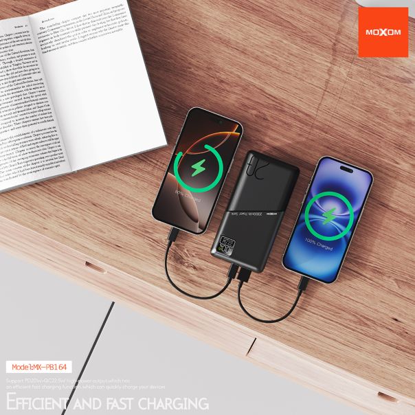 MOXOM Power bank MX-PB164, PD20W+ QC22.5W, 20000mAh - BAT9435