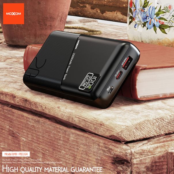 MOXOM Power bank MX-PB164, PD20W+ QC22.5W, 20000mAh - BAT9435