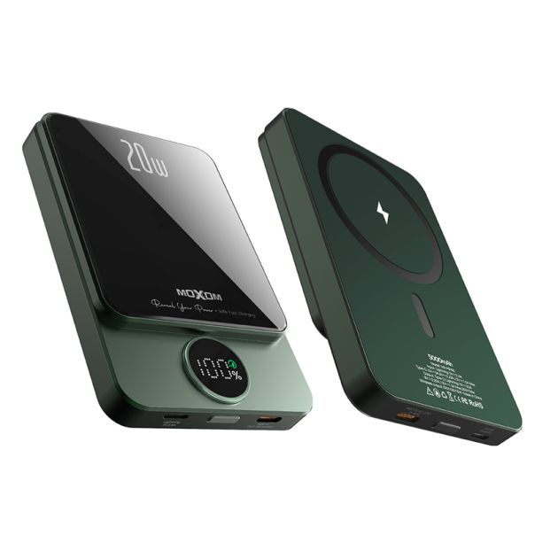 MOXOM Power Bank MX-PB110 MagSafe LED PD20W 5000mAh, zelena - BAT9439
