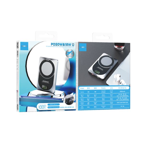 MOXOM Power Bank MX-PB182 360 Rotate 5000mAh, crna - BAT9442