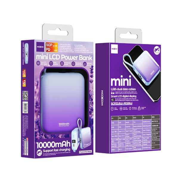 MOXOM Power bank 10000mAh MX-PB155, ljubičasta - EP2756972