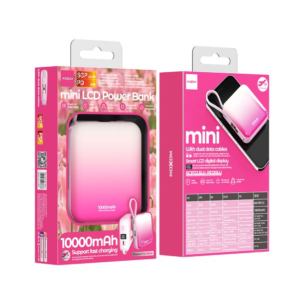 MOXOM Power bank 10000mAh MX-PB155, pink - EP2756975