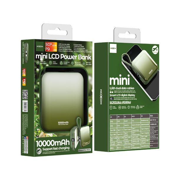 MOXOM Power bank 10000mAh MX-PB155, zelena - EP2756978