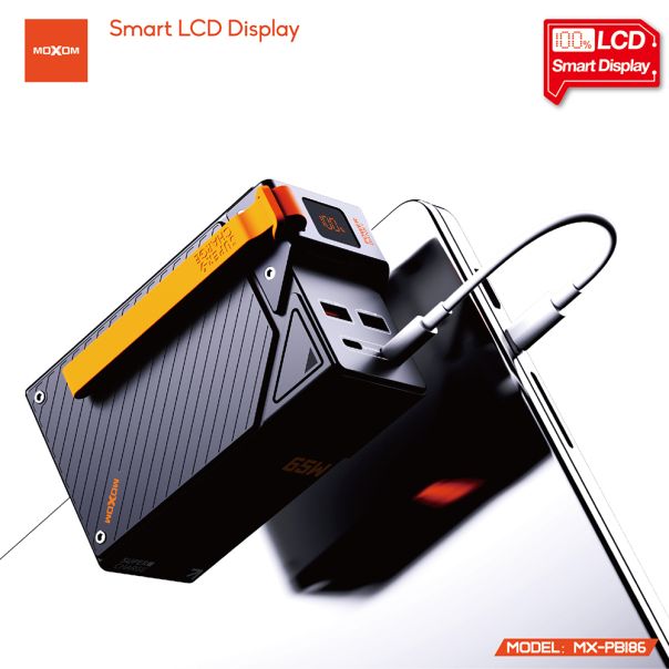Power Bank Moxom MX-PB186 Esports high power fast charging 65W 30000mAh 3A crni - EP2943728