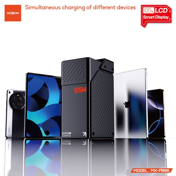 Power Bank Moxom MX-PB186 Esports high power fast charging 65W 30000mAh 3A crni - EP2943728