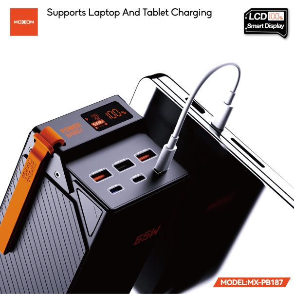 Power Bank Moxom MX-PB187 Esports high power fast charging 65W 50000mAh 4A crni - EP2941975