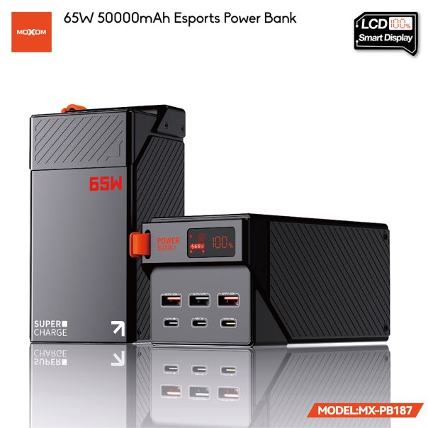 Power Bank Moxom MX-PB187 Esports high power fast charging 65W 50000mAh 4A crni - EP2941975