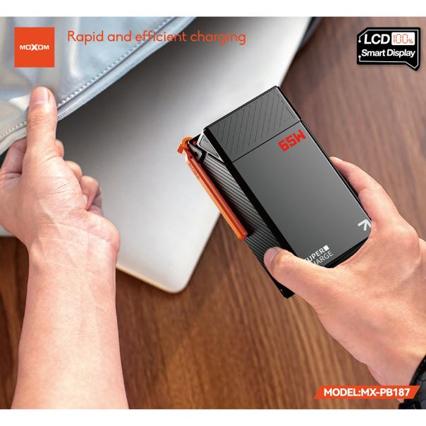 Power Bank Moxom MX-PB187 Esports high power fast charging 65W 50000mAh 4A crni - EP2941975