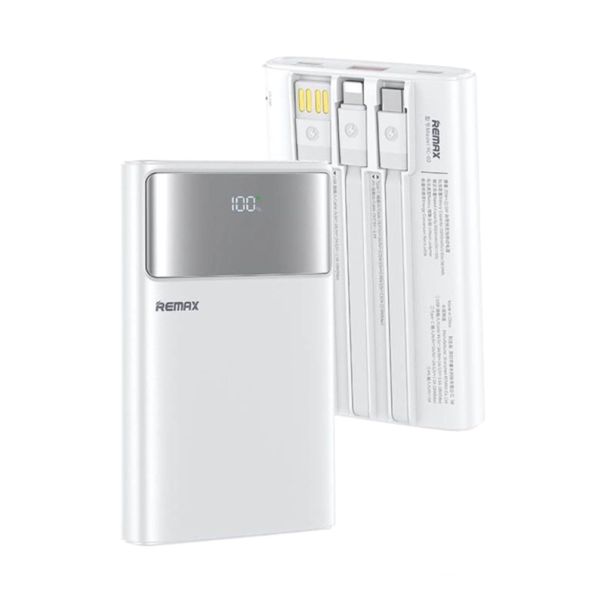 REMAX Power Bank FC-03 LED Light PD 20W + QC 22.5W 10000mAh, bela - BAT9486