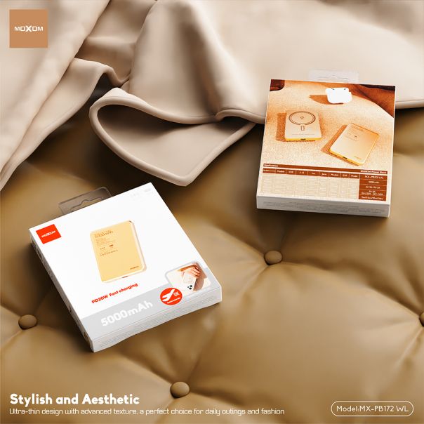 Power Bank Magsafe Moxom MX-PB172 SCP 22.5W + PD 20W 5000mAh zlatni - EP2939861