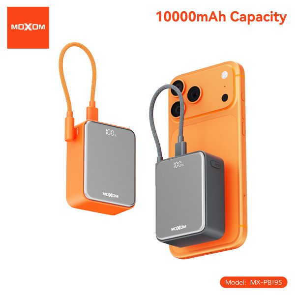 Power Bank Moxom MX-PB195 Mini fast 22.5W Type C - lightning 10000mAh sivi - EP2939867
