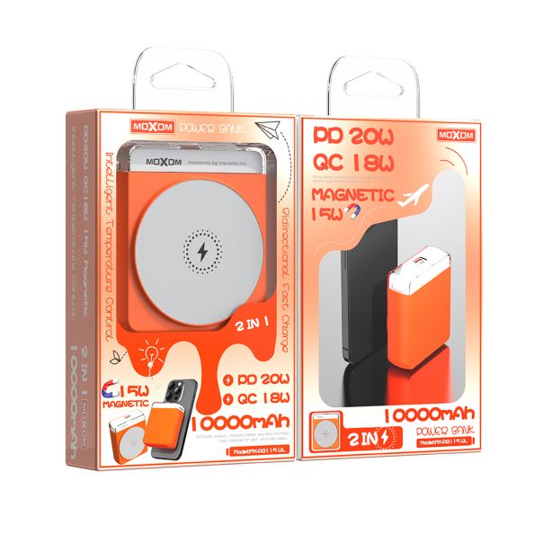 Power Bank MagSafe Moxom MX-PB115 PD20W + QC18W 10000mAh narandzasti - EP2943433