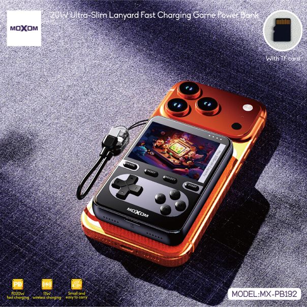 Power Bank MagSafe Moxom MX-PB192 Mini game console PD20W + 15W wireless Type-C to Type-C 5000mAh - EP2941957