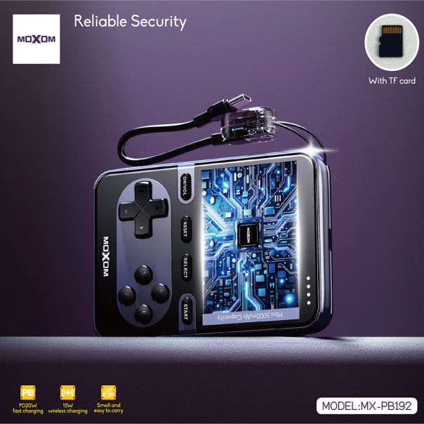 Power Bank MagSafe Moxom MX-PB192 Mini game console PD20W + 15W wireless Type-C to Type-C 5000mAh - EP2941957