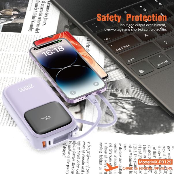 MOXOM Power bank MX-PB129 PD20W + QC18W + SCP22.5W 20000mAh, plava - EP2963776