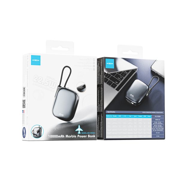Power Bank Moxom MX-PB184 Marble PD20W + SCP22.5W 10000mAh crni - EP3166506