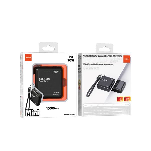 Power Bank Moxom MX-PB162 Mini Cookie PD20W + SCP22.5W 10000mAh crni - EP3166500