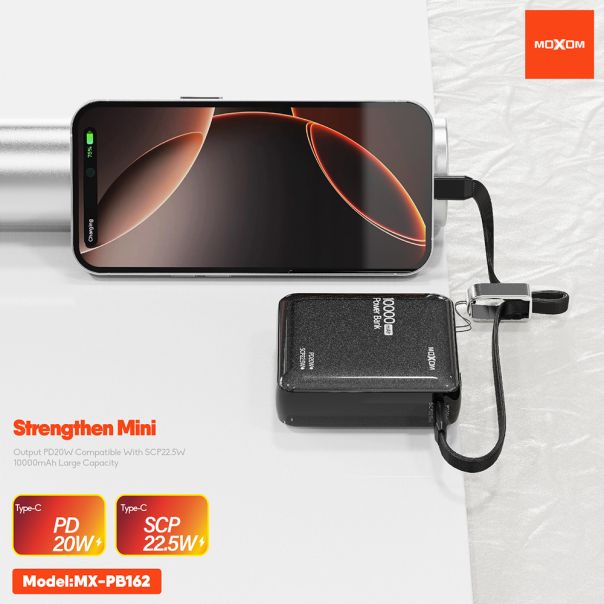 Power Bank Moxom MX-PB162 Mini Cookie PD20W + SCP22.5W 10000mAh bez - EP3160004