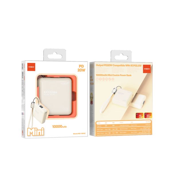 Power Bank Moxom MX-PB162 Mini Cookie PD20W + SCP22.5W 10000mAh bez - EP3160004