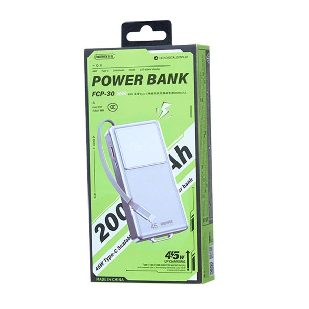 REMAX power bank FCP-30 45W Type-C Fast charge 20000mAh, tarnish - EP3230427