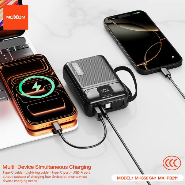 MOXOM power bank Turbo MX-PB211 35W Fast charging 20000mAh, crni - EP3233542