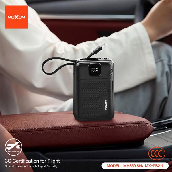MOXOM power bank Turbo MX-PB211 35W Fast charging 20000mAh, crni - EP3233542
