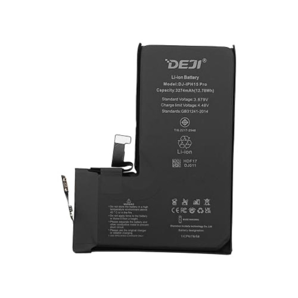 Baterija DEJI (Cracked) za iPhone 15 Pro (3274 mAh) - 615349-1