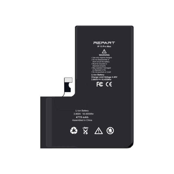Baterija REPART PRIME za iPhone 15 Pro Max (4770 mAh) - 620585