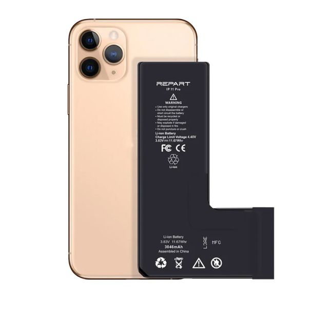 Baterija REPART za iPhone 11 Pro (Bez IC konektora) (3046 mAh) - 613231-1