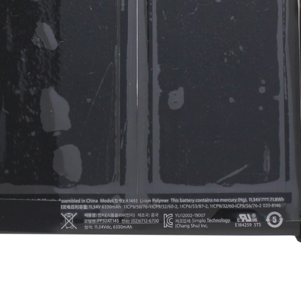 Baterija za laptop Apple A1493 A1502 71.8WH - 50038-1