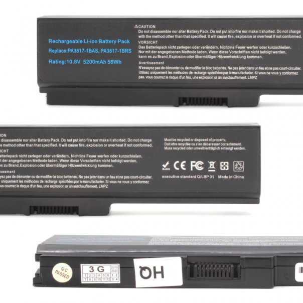 Baterija za laptop Toshiba Satellite C650 PA3817U 10.8V 5200mAh HQ2200 - 81418