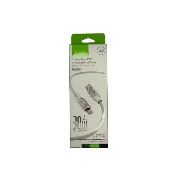 BAVIN kabl CB367, 30W Type C na Ligtning, bela - EP2534703