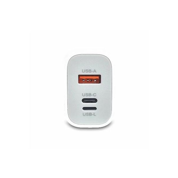 BAVIN Bavitel punjač 30W Usb A/Type C/IOS + kabl Type C/Lightning, bela - 92001