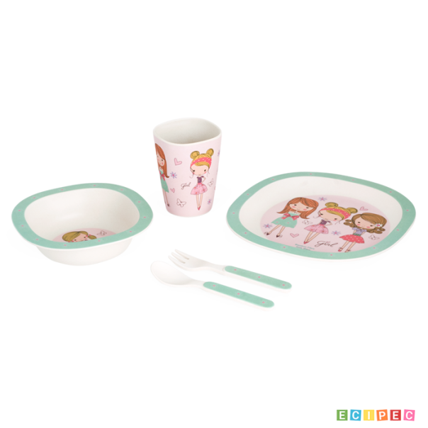 BigBamBoo Set za jelo Fashion Girl 5/1 BB103.1 - BB103.1