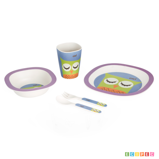 BigBamBoo Set za jelo Sova 5/1 BB103.2 - BB103.2