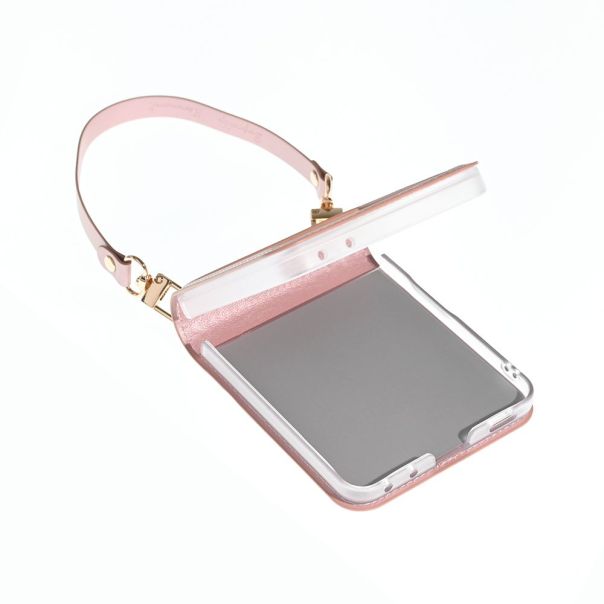 HANMAN Maska za Samsung F776B Galaxy Z Flip 8 roze Canvas ORG - EP3186649