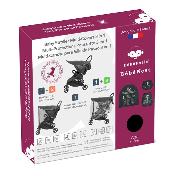 BEBE FOLIE Multi-covers - zaštita za kolica 3-u-1 (komarci-kiša-sunce) - BBM019
