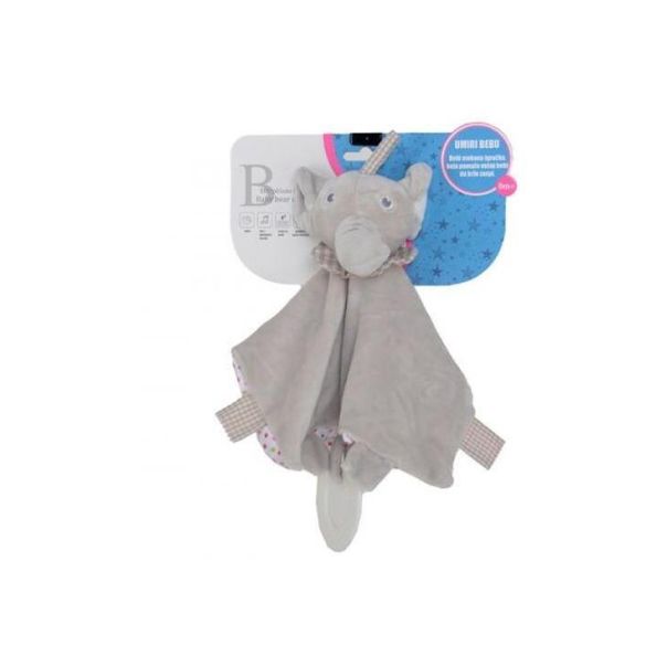 BBO Plišana igračka ćebence za utehu Slon, siva - YW250809