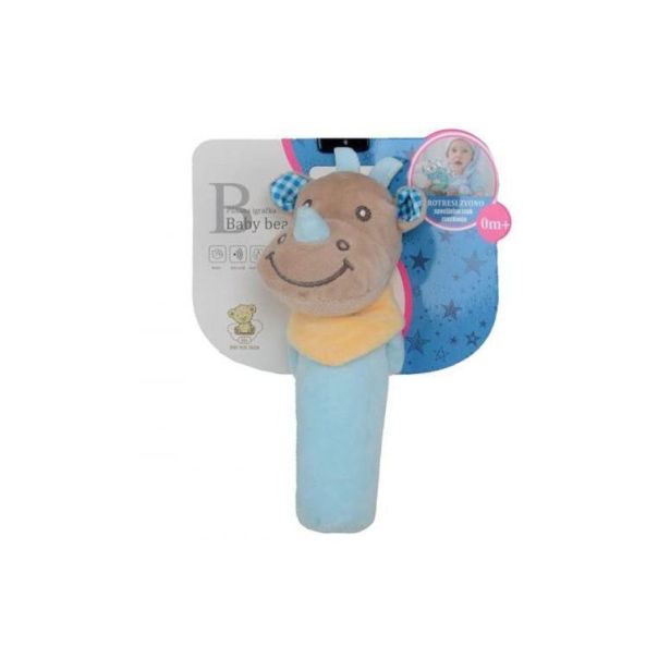 BBO Plišana igračka za bebe Nosorog, braon/plava - YW178987